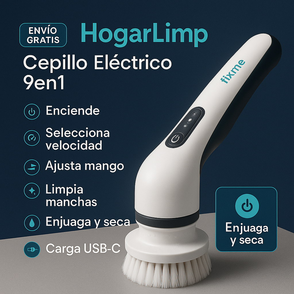 HogarLimp – Cepillo Eléctrico 9 en 1 con Envío Gratis