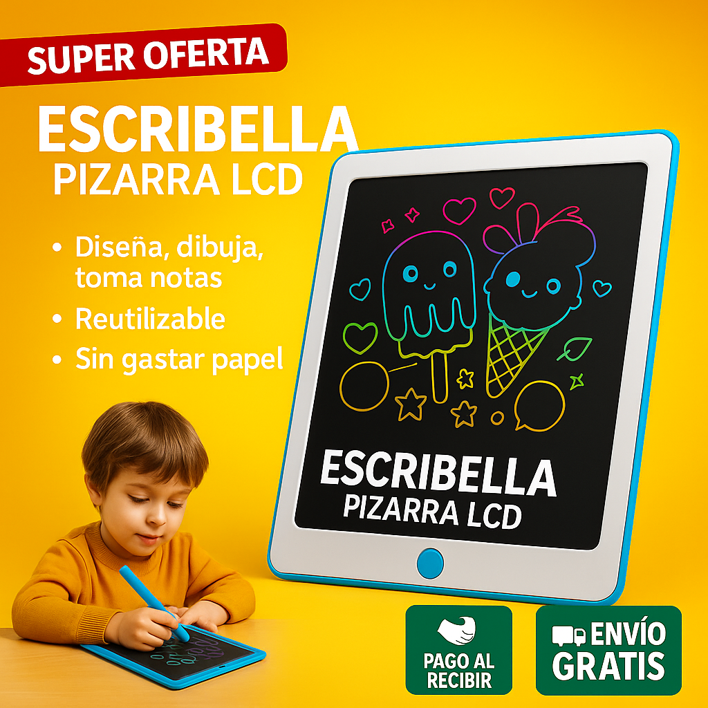 🎨 Escribella Pizarra LCD -60% ¡Aprovecha YA! ⚡